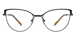 Gunmetal Black Cat Eye Full Rim Women Eyeglasses by Vincent Chase Online-207361