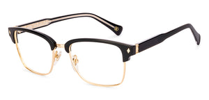 Black Clubmaster Full Rim Unisex Eyeglasses by Lenskart-232709
