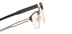 Black Clubmaster Full Rim Unisex Eyeglasses by Lenskart-232709