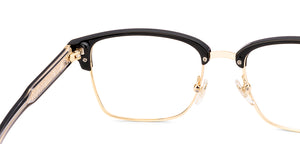 Black Clubmaster Full Rim Unisex Eyeglasses by Lenskart-232709
