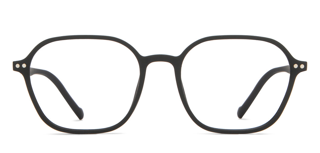 Black Geometric Full Rim Unisex Eyeglasses by Lenskart Air-216579