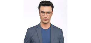 Black Geometric Full Rim Unisex Eyeglasses by Vincent Chase Online-207371