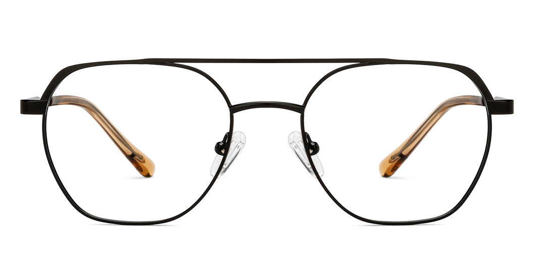 Black Geometric Full Rim Unisex Eyeglasses by Vincent Chase Online-207371