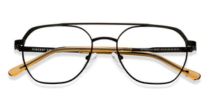 Black Geometric Full Rim Unisex Eyeglasses by Vincent Chase Online-207371