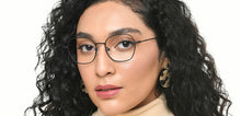 Load image into Gallery viewer, Black Geometric Full Rim Unisex Eyeglasses by Vincent Chase-219555