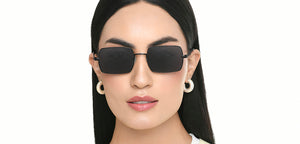 Black Rectangle Full Rim Unisex Sunglasses by Vincent Chase Polarized-221888