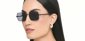 Black Rectangle Full Rim Unisex Sunglasses by Vincent Chase Polarized-221888