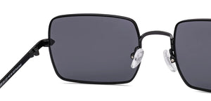 Black Rectangle Full Rim Unisex Sunglasses by Vincent Chase Polarized-221888
