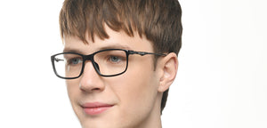 Black Rectangle Full Rim Unisex Eyeglasses by John Jacobs-212737