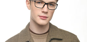 Black Rectangle Full Rim Unisex Eyeglasses by John Jacobs-212737
