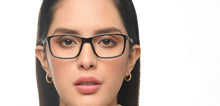 Load image into Gallery viewer, Black Rectangle Full Rim Unisex Eyeglasses by John Jacobs-212737