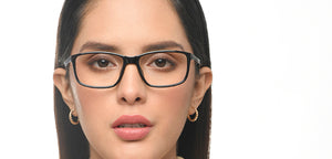 Black Rectangle Full Rim Unisex Eyeglasses by John Jacobs-212737