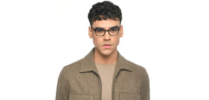 Black Rectangle Full Rim Unisex Eyeglasses by John Jacobs-213681