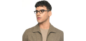 Black Rectangle Full Rim Unisex Eyeglasses by John Jacobs-213681