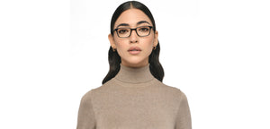 Black Rectangle Full Rim Unisex Eyeglasses by John Jacobs-213681
