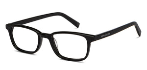 Black Rectangle Full Rim Unisex Eyeglasses by John Jacobs-213681