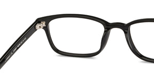 Black Rectangle Full Rim Unisex Eyeglasses by John Jacobs-213681