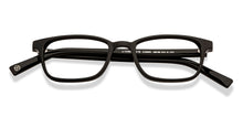 Load image into Gallery viewer, Black Rectangle Full Rim Unisex Eyeglasses by John Jacobs-213681