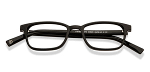 Black Rectangle Full Rim Unisex Eyeglasses by John Jacobs-213681