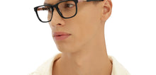 Load image into Gallery viewer, Black Rectangle Full Rim Unisex Eyeglasses by John Jacobs-216858