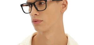 Black Rectangle Full Rim Unisex Eyeglasses by John Jacobs-216858