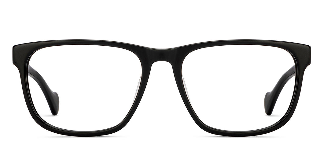 Black Rectangle Full Rim Unisex Eyeglasses by John Jacobs-216858