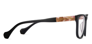Black Rectangle Full Rim Unisex Eyeglasses by John Jacobs-216858