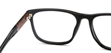 Load image into Gallery viewer, Black Rectangle Full Rim Unisex Eyeglasses by John Jacobs-216858