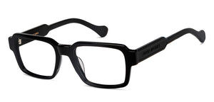 Black Rectangle Full Rim Unisex Eyeglasses by John Jacobs-216863