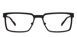 Black Rectangle Full Rim Unisex Eyeglasses by John Jacobs-222857