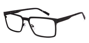 Black Rectangle Full Rim Unisex Eyeglasses by John Jacobs-222857