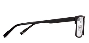 Black Rectangle Full Rim Unisex Eyeglasses by John Jacobs-222857