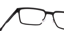 Load image into Gallery viewer, Black Rectangle Full Rim Unisex Eyeglasses by John Jacobs-222857