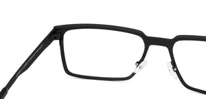 Black Rectangle Full Rim Unisex Eyeglasses by John Jacobs-222857