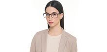 Load image into Gallery viewer, Black Rectangle Full Rim Unisex Eyeglasses by John Jacobs-222857