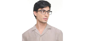 Black Rectangle Full Rim Unisex Eyeglasses by John Jacobs-222857