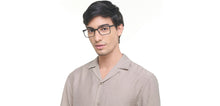 Load image into Gallery viewer, Black Rectangle Full Rim Unisex Eyeglasses by John Jacobs-222857