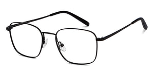 Black Rectangle Full Rim Unisex Eyeglasses by John Jacobs-206522