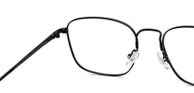 Load image into Gallery viewer, Black Rectangle Full Rim Unisex Eyeglasses by John Jacobs-206522