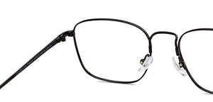 Black Rectangle Full Rim Unisex Eyeglasses by John Jacobs-206522