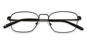 Black Rectangle Full Rim Unisex Eyeglasses by John Jacobs-206522