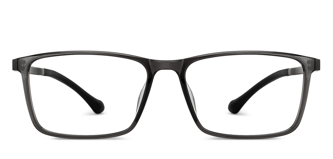 Grey Rectangle Full Rim Unisex Eyeglasses by Lenskart Air-201195