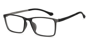 Grey Rectangle Full Rim Unisex Eyeglasses by Lenskart Air-201195