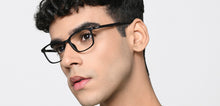 Load image into Gallery viewer, Black Rectangle Full Rim Unisex Eyeglasses by Lenskart Air-219041