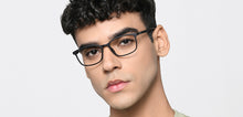 Load image into Gallery viewer, Black Rectangle Full Rim Unisex Eyeglasses by Lenskart Air-219041