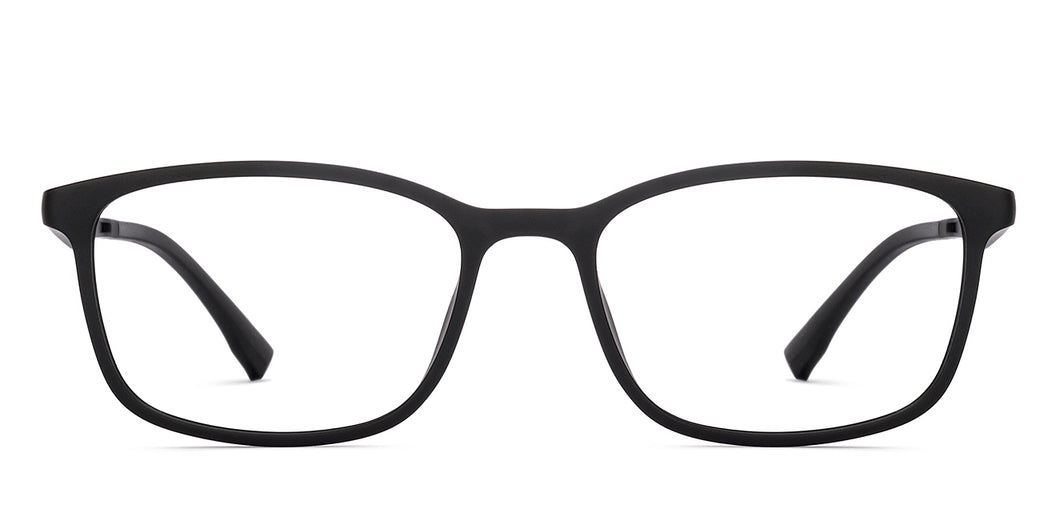 Black Rectangle Full Rim Unisex Eyeglasses by Lenskart Air-219041