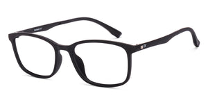 Black Rectangle Full Rim Unisex Eyeglasses by Lenskart Air-219041