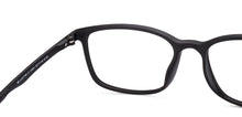 Load image into Gallery viewer, Black Rectangle Full Rim Unisex Eyeglasses by Lenskart Air-219041