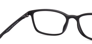 Black Rectangle Full Rim Unisex Eyeglasses by Lenskart Air-219041