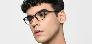 Black Rectangle Full Rim Unisex Eyeglasses by Lenskart Air-219045